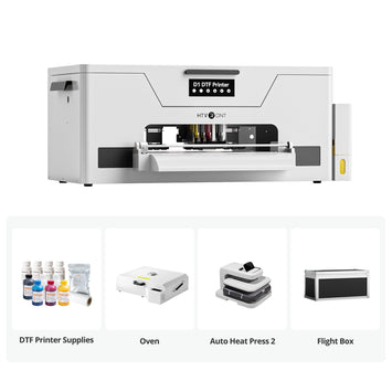 HTVRONT D1 DTF Printer, Certified Refurbished, All-in-One Kit - Daisy White