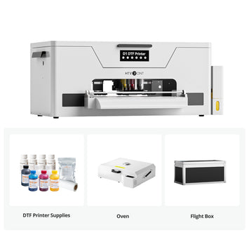 HTVRONT D1 DTF Printer, Certified Refurbished, Oven Kit - Daisy White