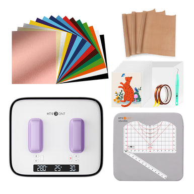 CA HTVRONT H10 12x10in Heat Press - Beginner Kit