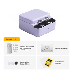 HTVRONT H17 Phone Case Heat Press, Light Purple with Standard Kit A for Canada