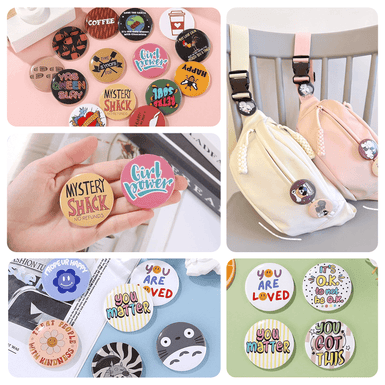 400 Pcs Blank Button Supplies 58mm/2.25 inch