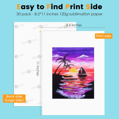 CA HTVRONT Sublimation Paper 8.5 x 11 inches
