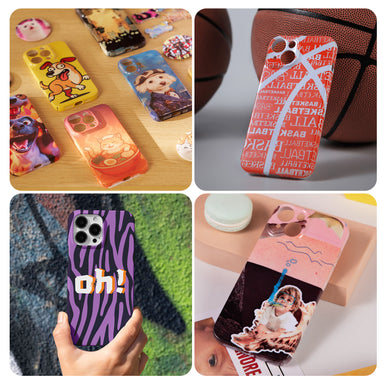 CA HTVRONT Sublimation Blank Glossy Phone Case Set - 6 Pcs, For H17 Phone Case Heat Press