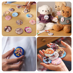 HTVRONT CA 58mm Sublimation Badge - 3 Pcs