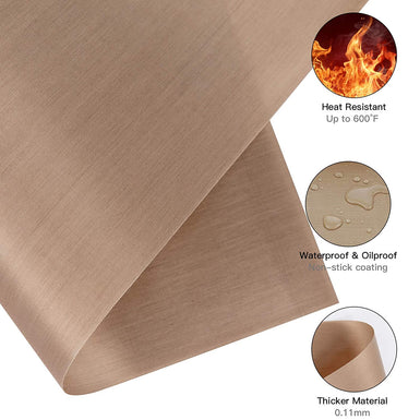 CA HTVRONT PTFE Sheet for Heat Press - 3 Packs 12" x 16" with Heat Tape / 16" x 20"