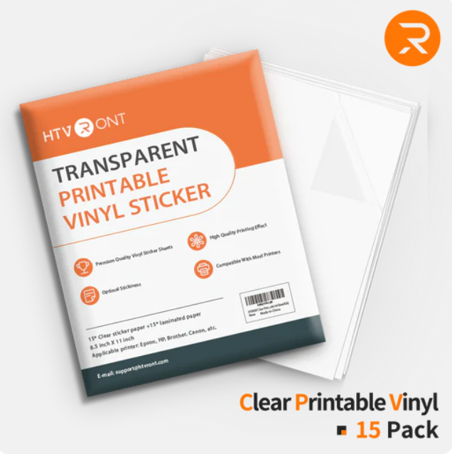 Cricut Printable Clear Sticker Paper, 8.5 inch x 11 inch