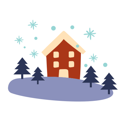Christmas snow house