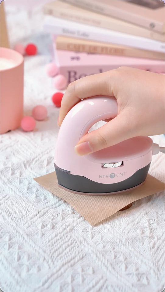 heat pressing wooden coasters with pink H1 Mini heat press