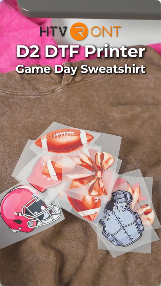 Custom Game Day Sweetshirt by D2 DTF Printer and H1 Mini Heat Press