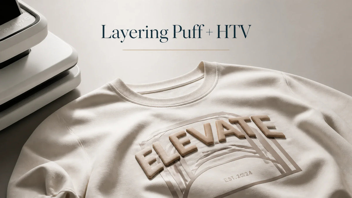 DIY Tips for Heat Press a Combo Design of Puff Vinyl and Regular HTV-blog cover-2026