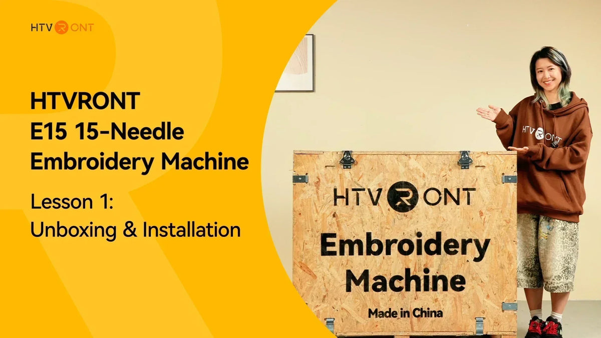 Unboxing and Installation of E15 15 Needle Embroidery Machine - Lesson 1