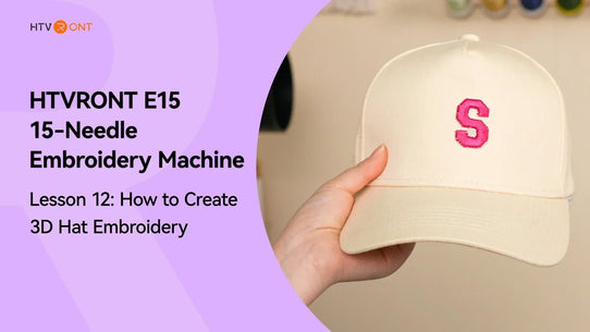 How to Create 3D Hat Embroidery - E15 Embroidery Machine Tutorial