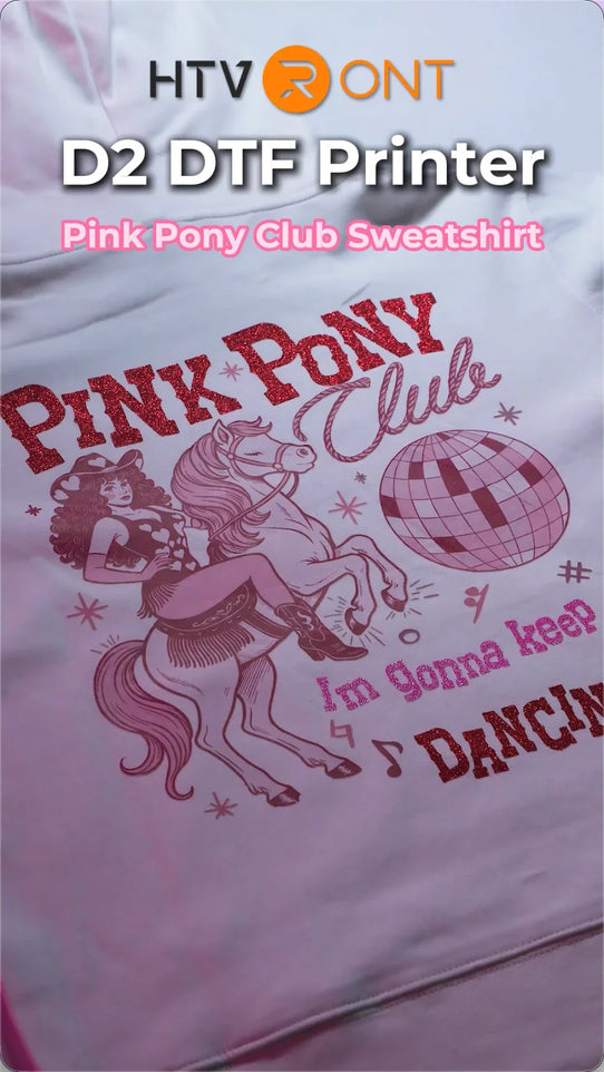 Pink pony club heat press