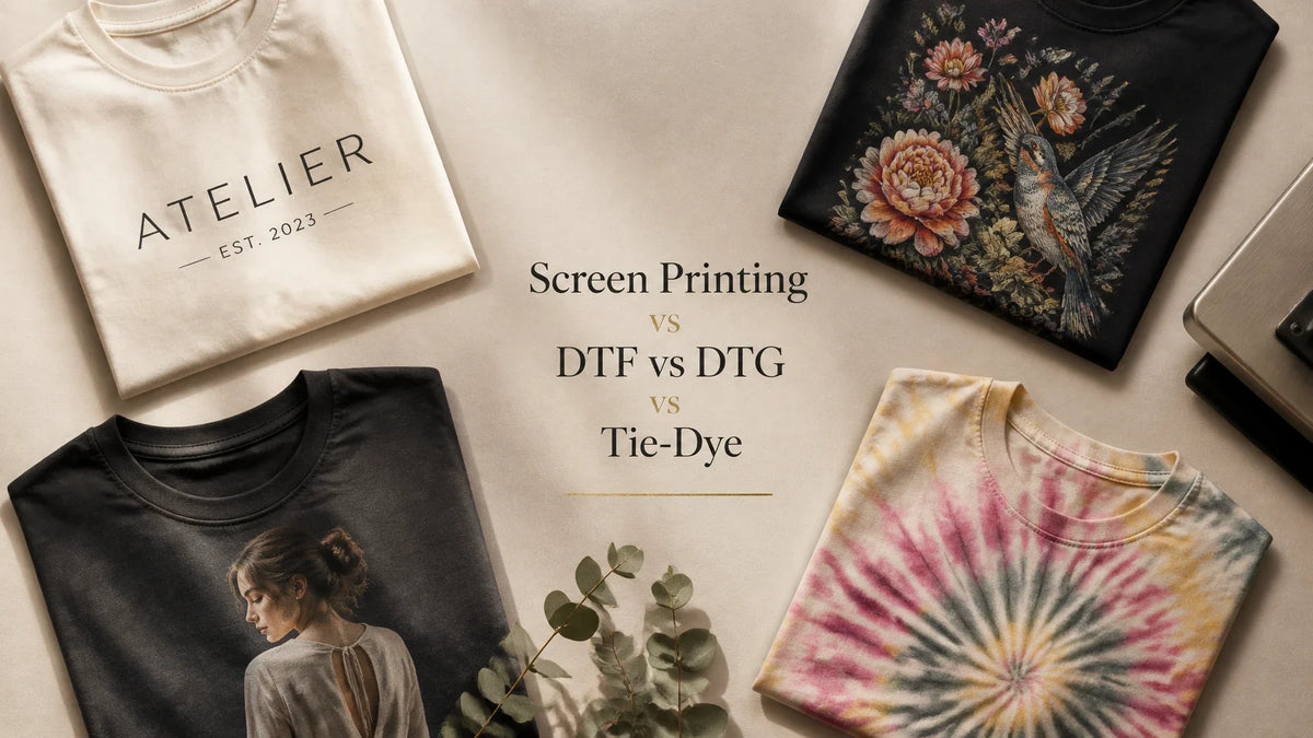 T‑Shirt DIY Printing Guide-Screen Printing vs DTF vs DTG vs Tie‑Dye-blog cover-2026