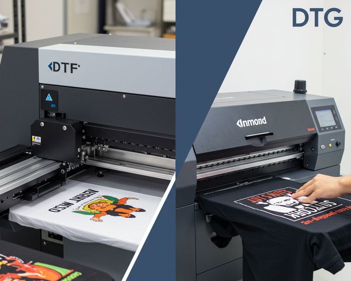 This is a cover image about DTF Printer and DTG Printer.