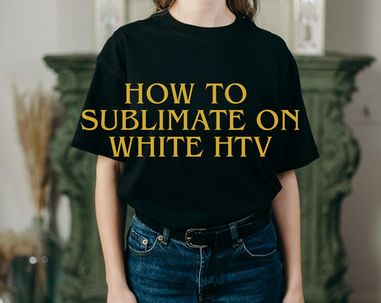 This is the cover image of Sublimate on white heat transfer vinyl (HTV).