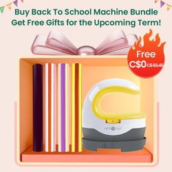 Free Machine: Portable Mini Heat Press 2 & 4 Rolls Adhesive Vinyl Bundle