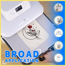 [HTV Bundle] Auto Heat Press Machine 15"x15" + Heat Transfer Vinyl Bundle - 12''x3FT (20 Colors) & Tools Bundle Worth C$134