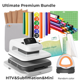CA HTVRONT Auto Heat Press 2 - Digit 120V, Ultimate Premium Kit - Daisy White