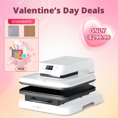 【Valentine’s Day Deals】HTVRONT Auto Heat Press Machine 15" x 15"  110V - (2 Colors) & Materials Box For Free