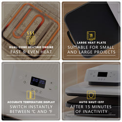 HTVRONT Auto Heat Press Machine for T Shirts 15x15 110V - (2 Colors) Smart T Shirt Press Machine