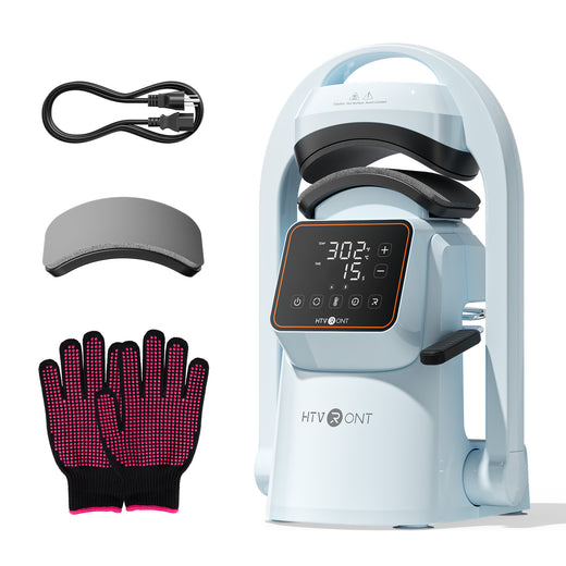 HTVRONT Hat heat press machine with accessories on a white background
