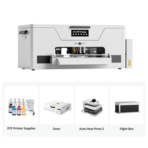 HTVRONT D1 DTF Printer, Certified Refurbished, All-in-One Kit - Daisy White