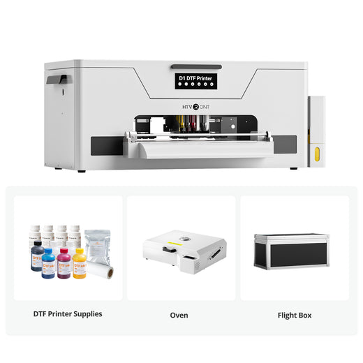 HTVRONT D1 DTF Printer, Certified Refurbished, Oven Kit - Daisy White