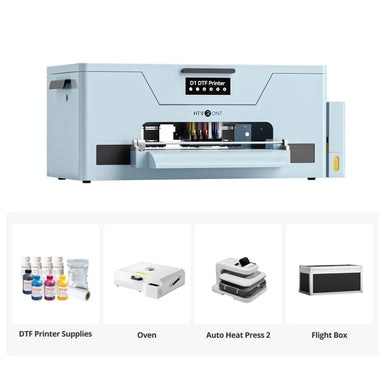 HTVRONT D1 DTF Printer, Certified Refurbished, All-in-One Kit - Bubble Blue