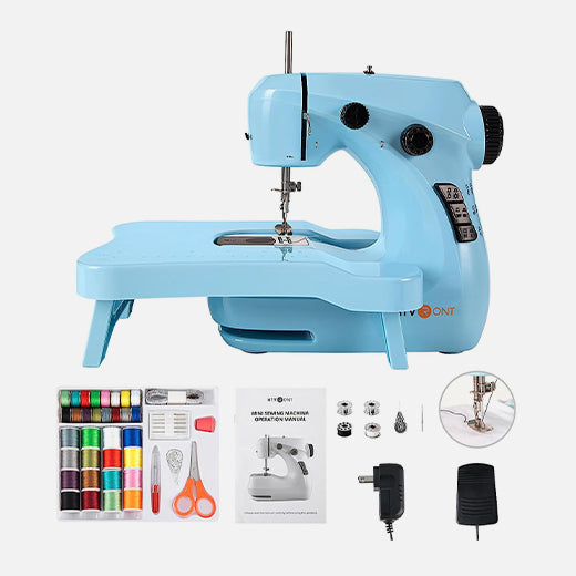 【BF Deals】Mini Sewing Machine for Beginners + Extension Table + 42 Pcs Sewing Set +Neddle Threadar+4pcs Metal Bobbins