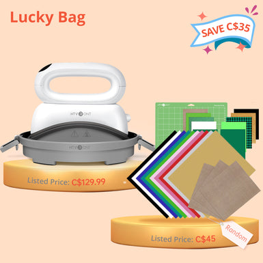[Lucky Bag]Hat Heat Press Machine&Lucky bag(≥20pcs HTV Materials+Random Tools≥C＄50)