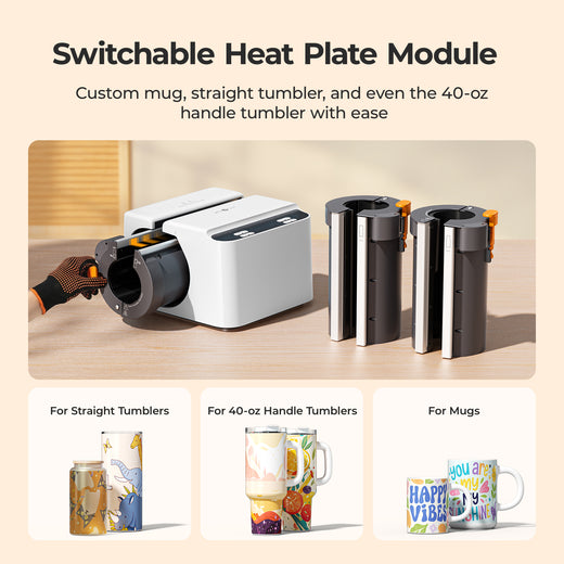 CA HTVRONT A200 Auto Tumbler Heat Press - Beginner Kit