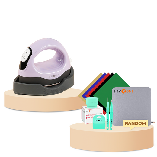 [Early-Bird Basic Bundle]HTVRONT Mini3 Heat Press+HTV&Tools Bundle(Multicolor HTV*5+Heat Press Mat+Weeding Tools≥40＄)