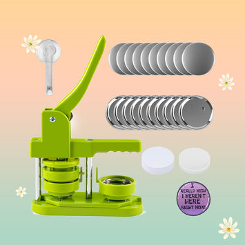 [Easter Special] Button Maker Machine 58mm with Free 110pcs Button Supplies - No Need to Install Pin Maker