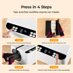 CA HTVRONT A200 Auto Tumbler Heat Press, A200H Standard Kit A