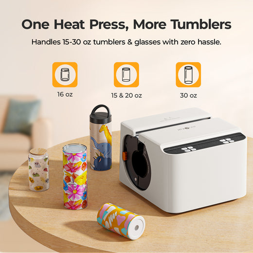 CA HTVRONT A200 Auto Tumbler Heat Press, A200H Standard Kit A
