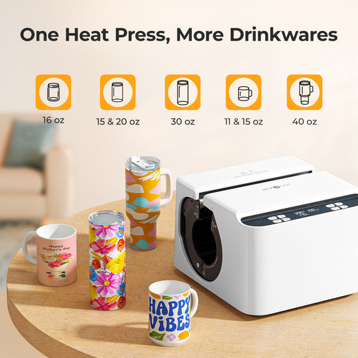 CA HTVRONT A200 Auto Tumbler Heat Press - Beginner Kit