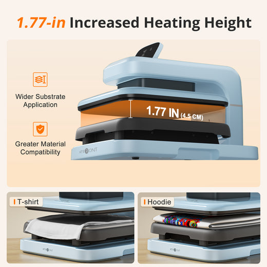 HTVRONT Auto2 Heat Press Machine - Digit 120V,Your Smartest Solution of Heat Transferring.For DTF,HTV,Sublimation,PUFF.For DIY T shirt,hat,jacket,pillow,ceramic,hoodie, and more