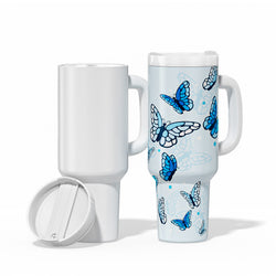 CA HTVRONT 2 Pack 40oz Sublimation Tumbler Blanks With Handle, Suitable For A200H Auto Handle Tumbler Heat Press