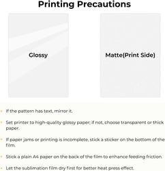HTVRONT CA A4 Sublimation Film Bundle - 5 Pcs, For H17 Phone Case Heat Press