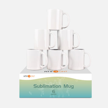 HTVRONT CA Sublimation Mugs Blank 11 oz - 6 Pack