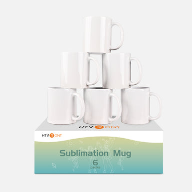CA HTVRONT Sublimation Mug Blanks  11 oz - 6 Pack