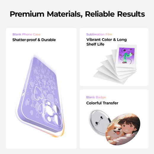 CA HTVRONT H17 Phone Case Heat Press - Beginner Kit