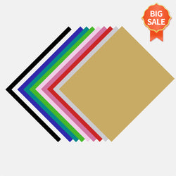 Heat Transfer Vinyl Bundle - 12" x 10” 10 Pack （10 Assorted Colors ）