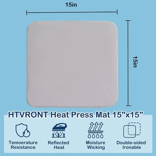 HTVRONT CA Heat Press Mat - 15"x15"