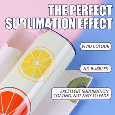 CA HTVRONT Sublimation Tumbler Blank with Sublimation Paper -  Skinny Straight - 20 OZ