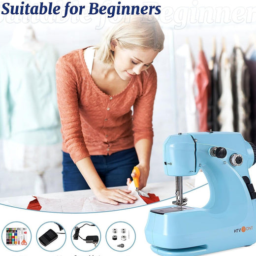 【BF Deals】Mini Sewing Machine for Beginners + Extension Table + 42 Pcs Sewing Set +Neddle Threadar+4pcs Metal Bobbins