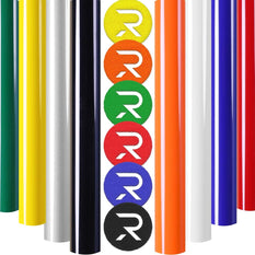 【Only C$9.99】Back to School Mystery Material Box | CA HTVRONT Multicolor Puff Vinyl Heat Transfer Vinyl - 8 Sheets Assorted Colors （12“x10"）