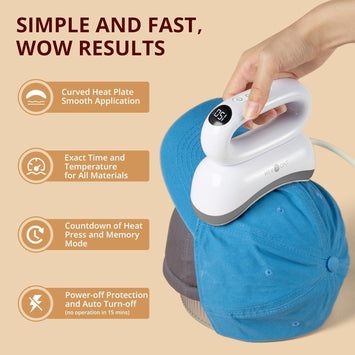 HTVRONT Hat Heat Press Machine With Lucky box For Free,for trucker hat&cap