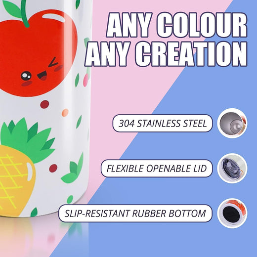 HTVRONT CA Sublimation Tumbler Blank with Sublimation Paper -  Skinny Straight - 20 OZ